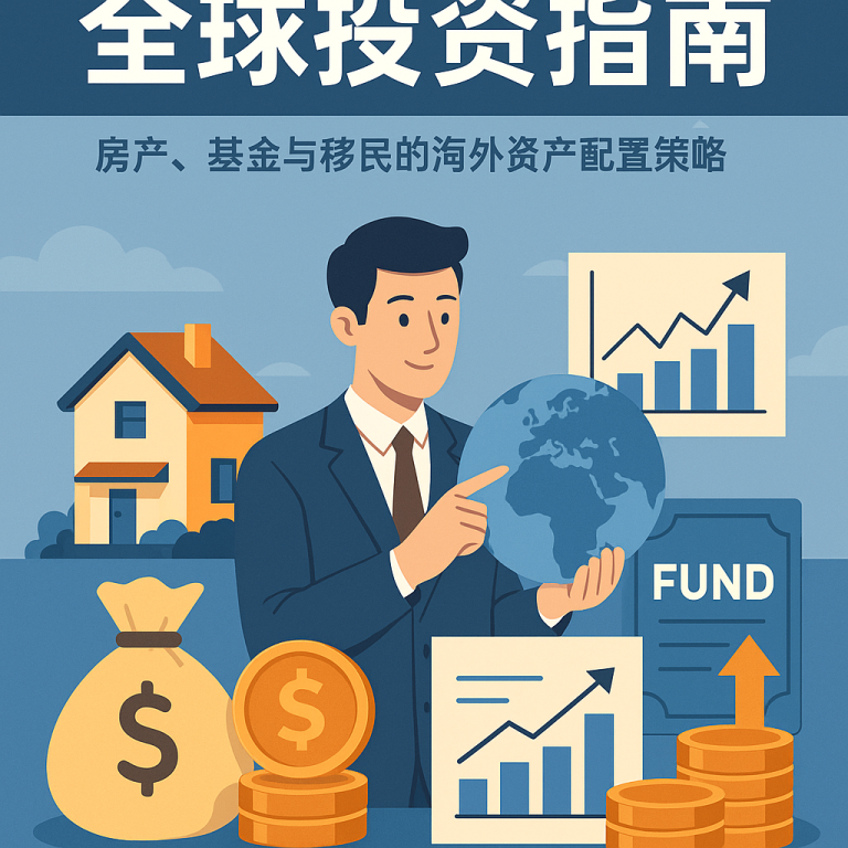 全球投资配置指南插图，展现房产投资、基金理财与移民规划的全球布局