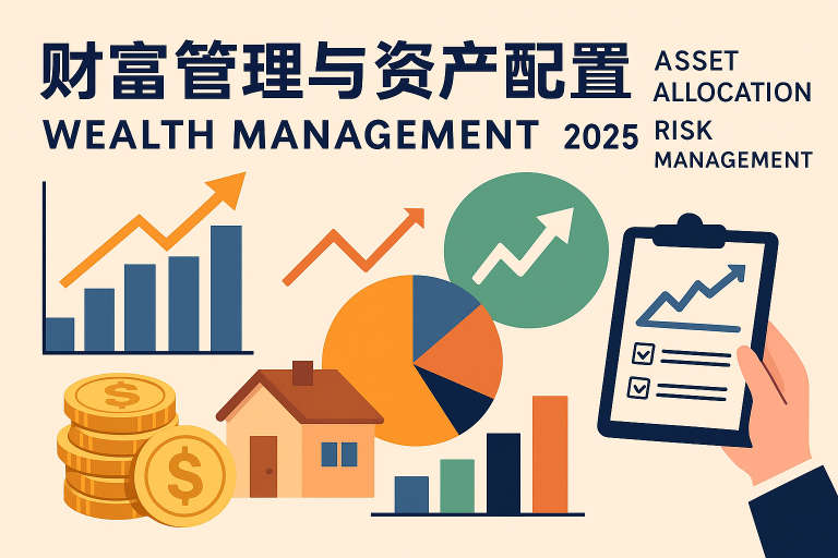 财富管理与资产配置策略2025年插图，展现多元投资与风险管理