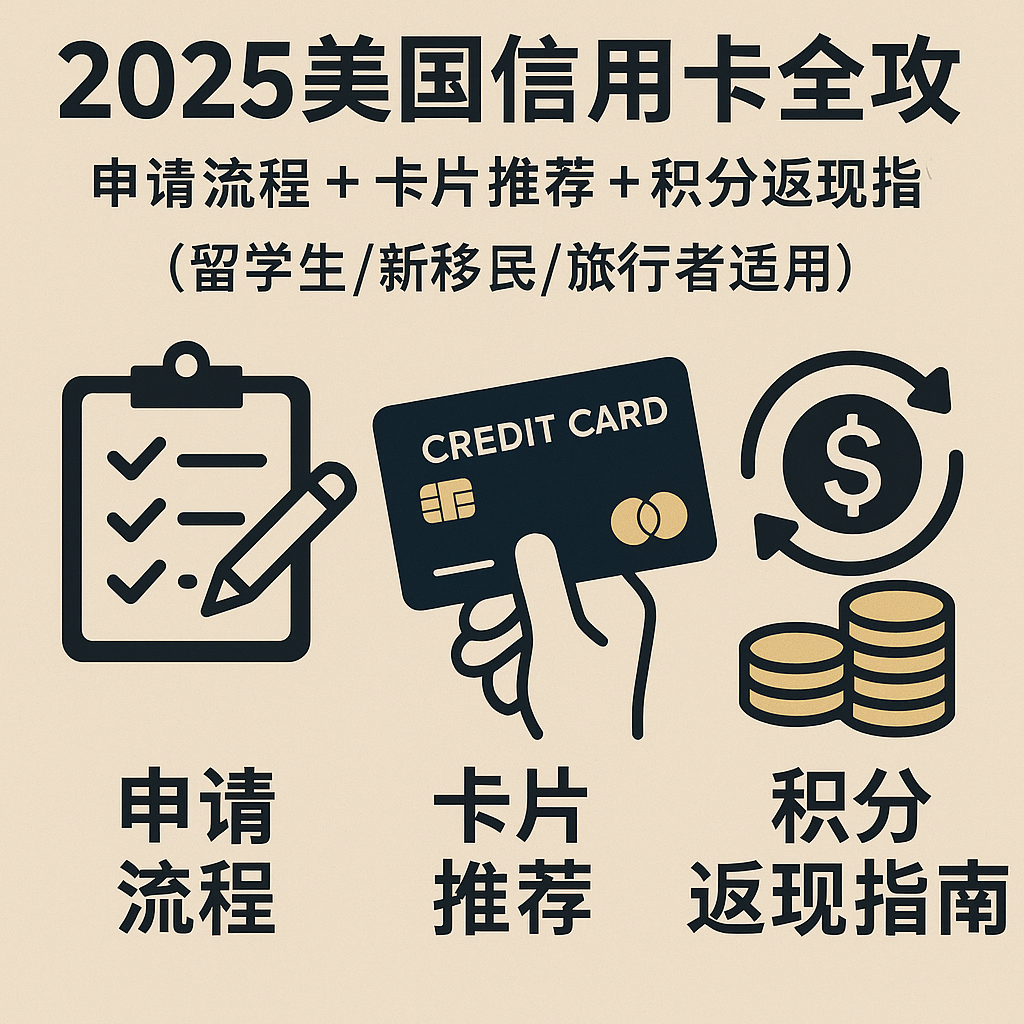 2025美国信用卡全攻略视觉指南 2025美国信用卡攻略插图 - 信用卡申请与福利路径